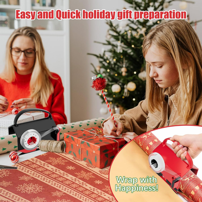 WrapWell™ 2-in-1 Gift Wrap Cutter & Tape Dispenser