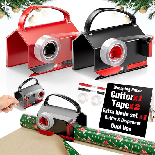 WrapWell™ 2-in-1 Gift Wrap Cutter & Tape Dispenser
